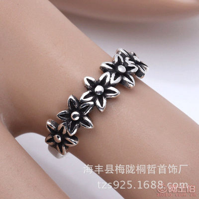 桐哲S925复古泰银开口戒指 匠心工艺与复古风潮的完美融合